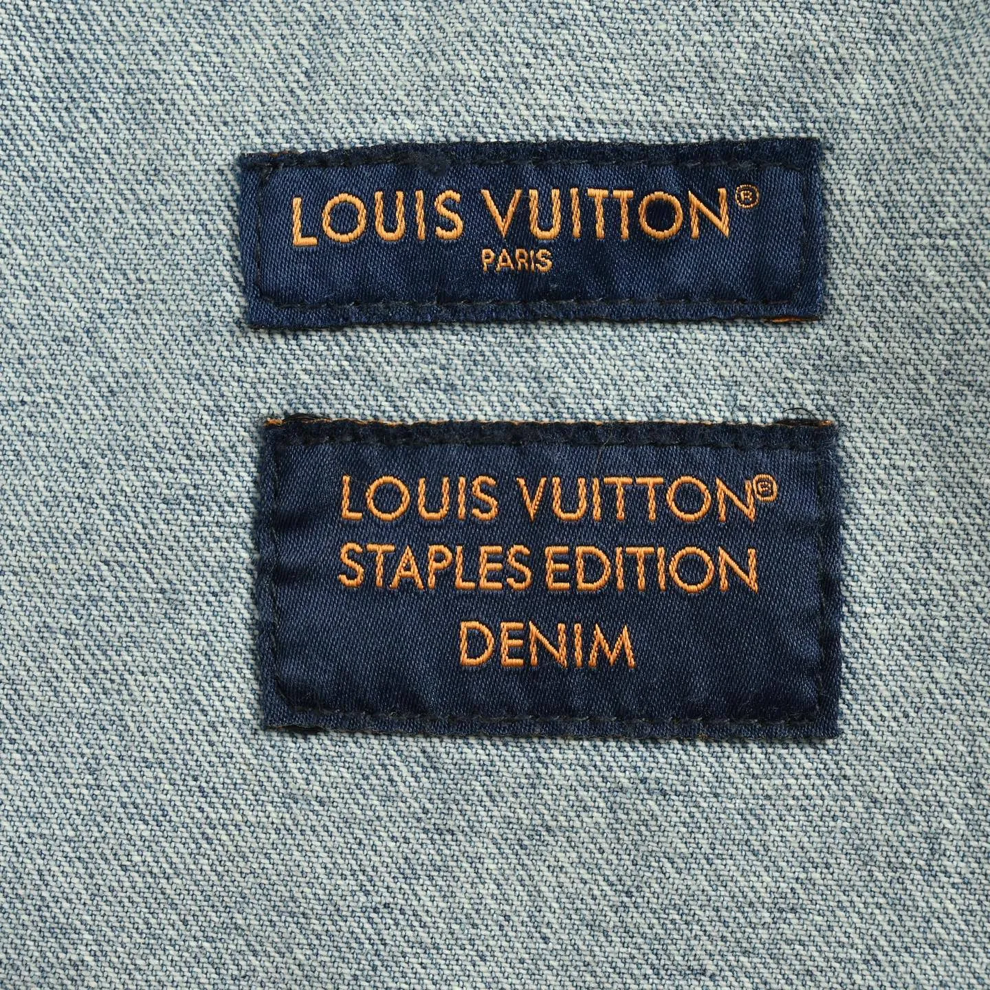 Louis Vuitton/Louis Vuitton pocket embroidered zipper denim jacket